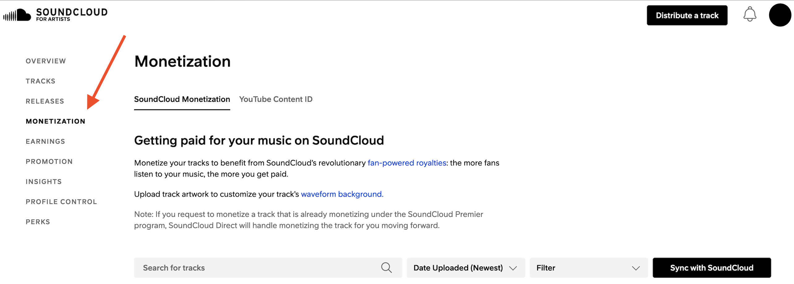 Enabling Monetization with SoundCloud for Artists dashboard – SoundCloud  Help Center