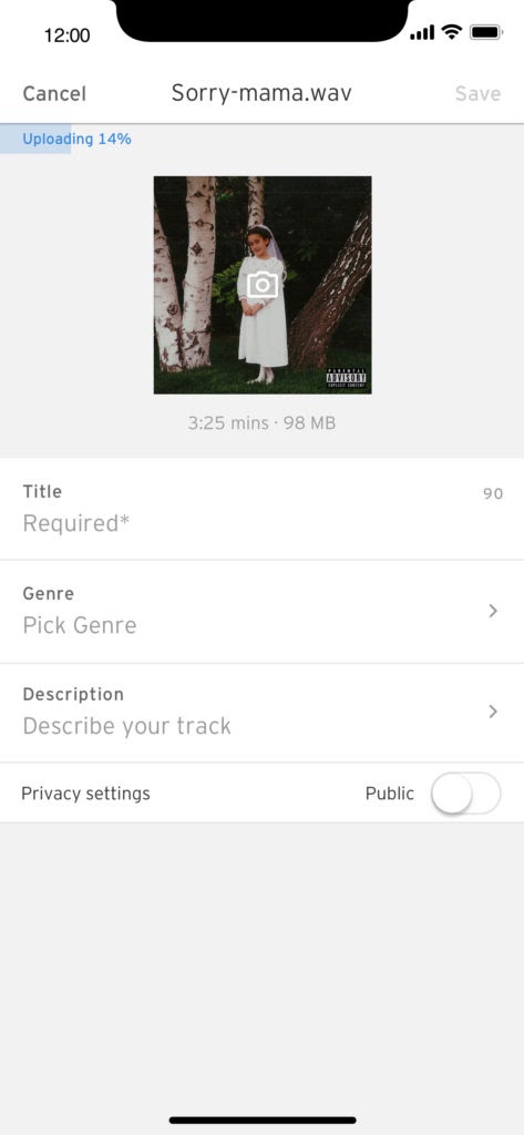 Select track metadata