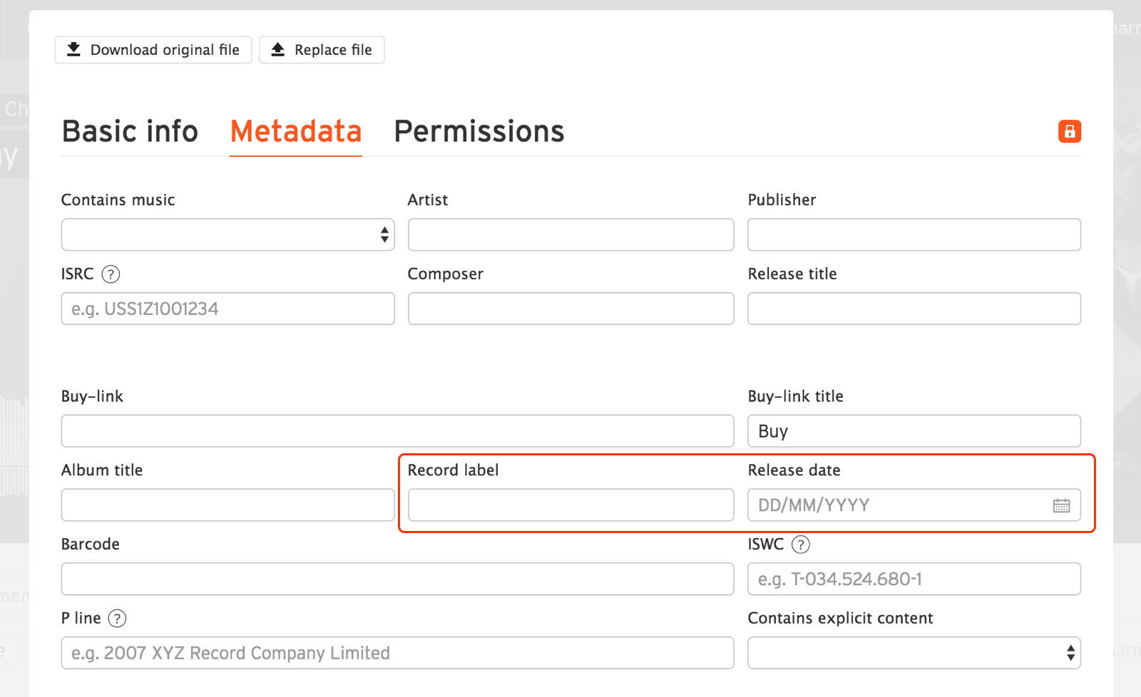 Adding Record Label And Release Date SoundCloud Help Center