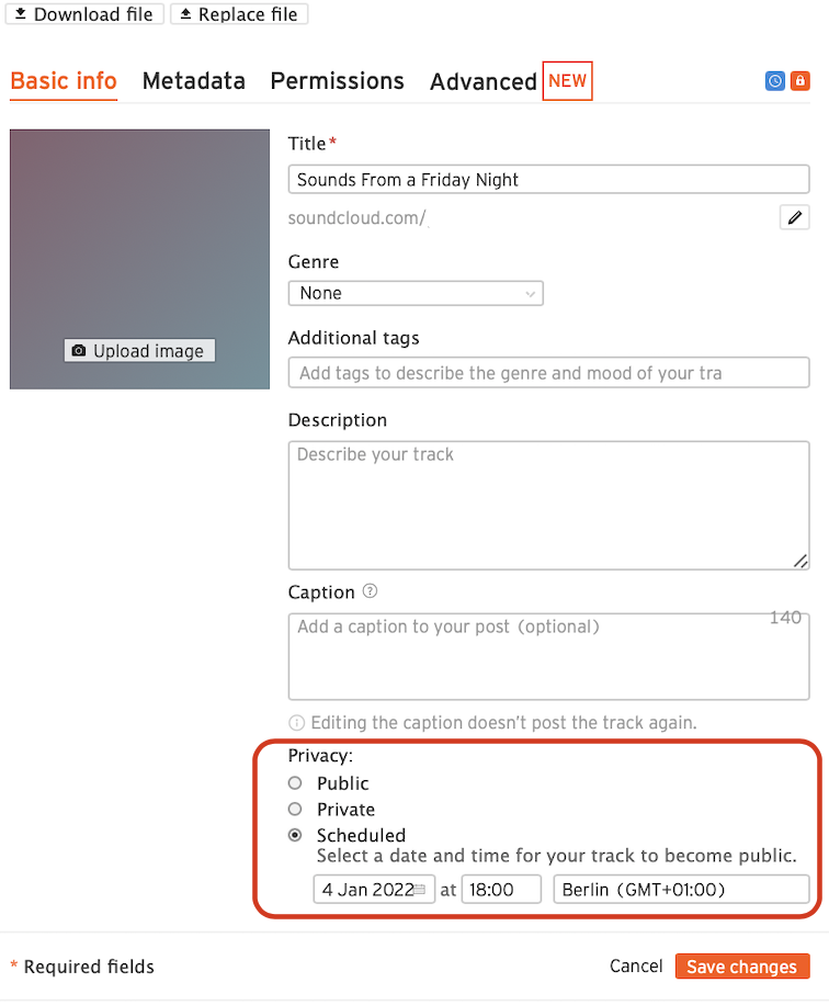 Scheduling a release date – SoundCloud Help Center